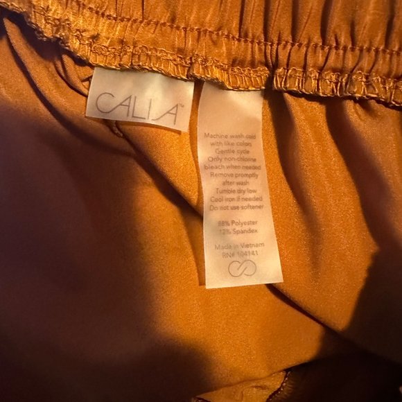 Calia brown jogger hem pants super soft fall harvest size L - Picture 7 of 8